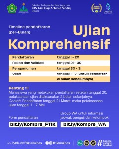 Pengumuman Pendaftaran Ujian Komprehensif